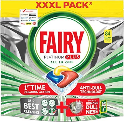 Fairy Platinum Plus All-In-One Lemon Tabs, 84 Stück  ...