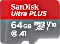 SanDisk Ultra PLUS R150 microSDXC 64GB Kit, UHS-I U1, A1, Class 10 (SDSQUBC-064G-GN6MA)