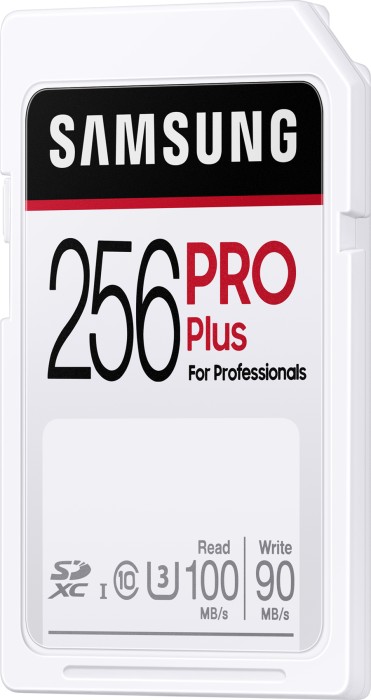 Samsung PRO Plus for Professionals R100/W90 SDXC 256GB, UHS-I U3, Class 10