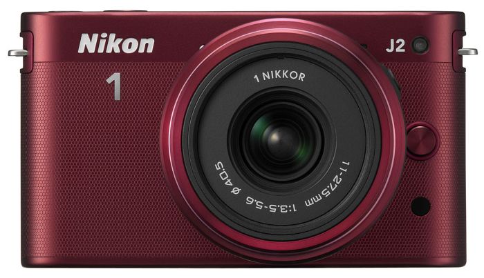 Nikon 1 J2 czerwony z obiektywem 11-27.5mm 3.5-5.6