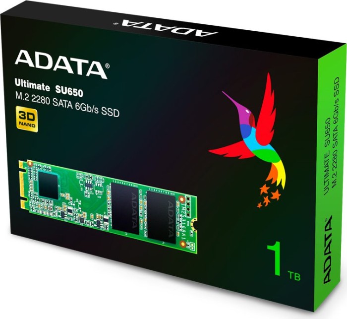 ADATA Ultimate SU650 1TB, M.2 2280 / B-M-Key / SATA 6Gb/s