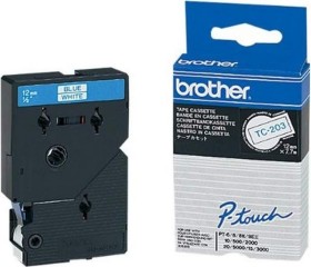 Brother TC-203 Beschriftungsband 12mm, blau/weiß