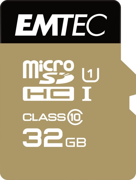 Emtec Gold+ R85/W21 microSDHC 32GB Kit, UHS-I U1, Class 10