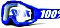 100% Accuri Enduro MTB safety goggles reflex blue/clear vented dual lens (50206-002-02)