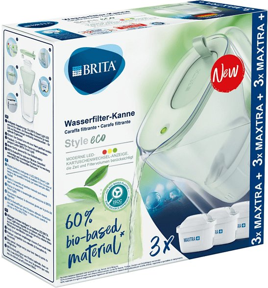 Brita Style Eco Tischwasserfilter inkl. 3 Kartuschen seagreen