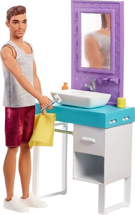 Mattel Barbie Ken and Bathroom Playset