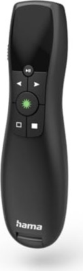 Hama Wireless-Laser-Prezentery Greenlight-Pointer, 4in1, czarny, USB