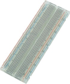Breadboard, Polzahl 830, 4 Stromschienen, 165.1x54.6mm, selbstklebend (verschiedene Hersteller)
