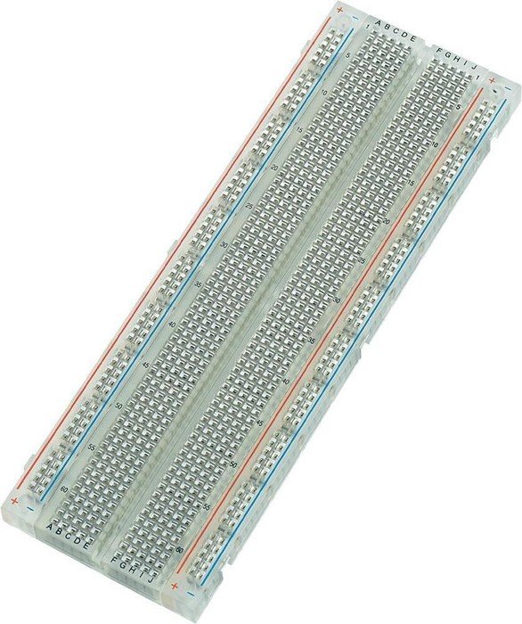 Breadboard, Polzahl 830, 4 Stromschienen, 165.1x54.6mm, selbstklebend (verschiedene Hersteller)