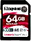 Kingston Canvas React Plus R300/W260 SDXC 64GB, UHS-II U3, Class 10 (SDR2/64GB)