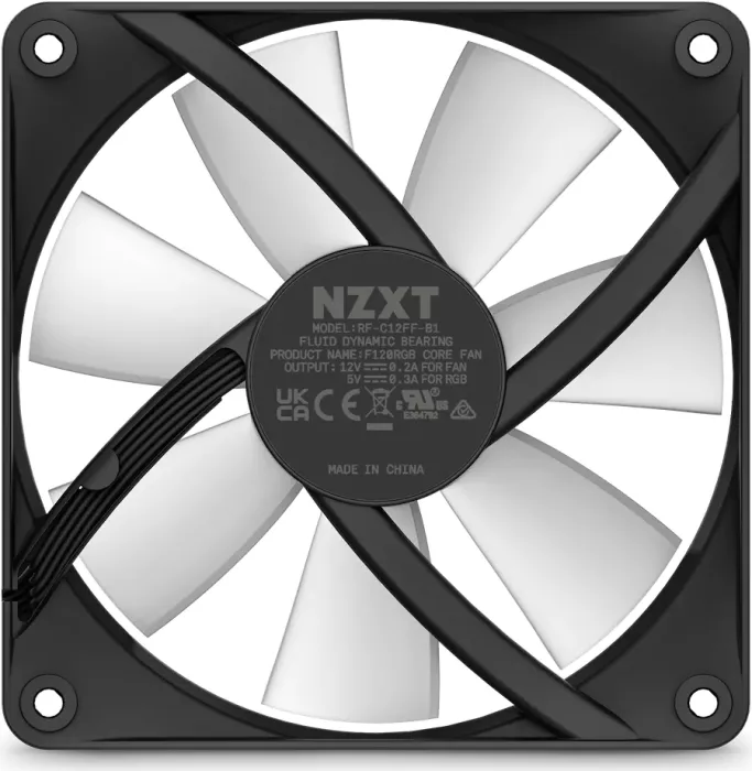 NZXT F Series F120 RGB Core, mata Black, czarny, 120mm