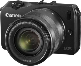 Canon EOS M schwarz mit Objektiv EF-M 18-55mm 3.5-5.6 IS STM (6609B041)
