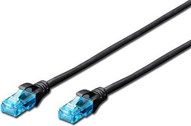 Digitus kabel patch, Cat5e, U/UTP, RJ-45/RJ-45, 2m, czarny