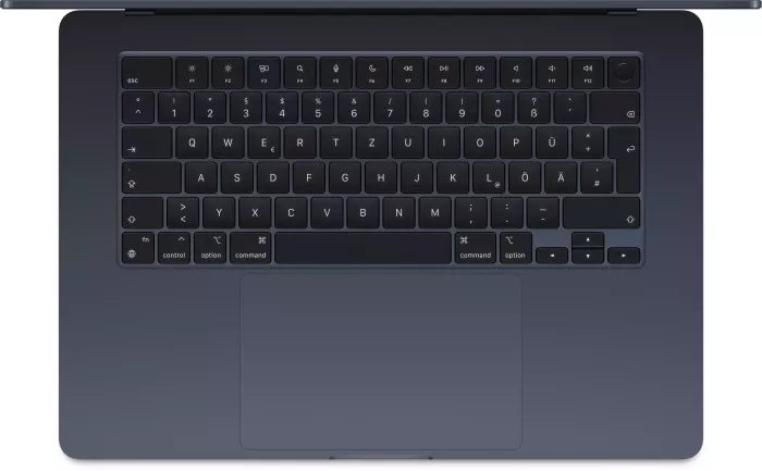 Apple MacBook Air 15" Midnight, M2 - 8 Core CPU / 10 Core GPU, 8GB RAM, 256GB SSD, DE