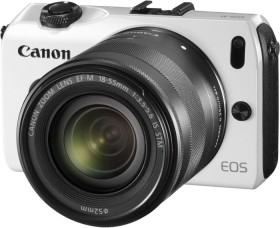 Canon EOS M weiß mit Objektiv EF-M 18-55mm 3.5-5.6 IS STM (6611B031)