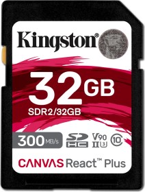Kingston Canvas React Plus R300/W260 SDHC 32GB, UHS-II U3, Class 10