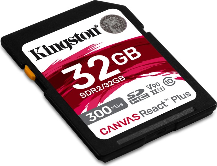 Kingston Canvas React Plus R300/W260 SDHC 32GB, UHS-II U3, Class 10