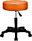 Deuba Casaria Rollhocker, Fußkreuz Kunststoff schwarz, Kunstlederbezug orange (105290)