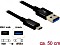 DeLOCK USB 3.1 Adapterkabel, USB-C 3.1 [Stecker]/USB-A 3.1 [Stecker] schwarz, 0.5m (83859)