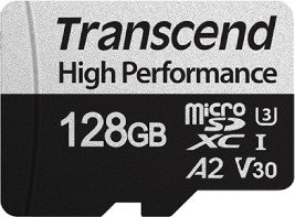 Transcend 330S R100/W85 microSDXC 128GB Kit, UHS-I U3, A2, Class 10