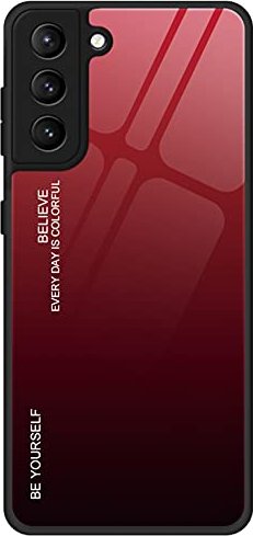 Dclbo Hülle für Samsung Galaxy S21 FE rot/schwarz