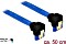 DeLOCK SATA 6Gb/s Kabel blau 0.5m, gewinkelt/gewinkelt (85097)