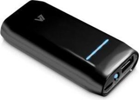 V7 Portable USB Power Bank 4400mAh schwarz