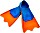 Flipper Swimsafe płetwy pływackie niebieski/pomarańczowy