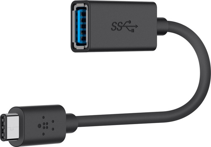 Belkin USB 3.0 kabel przejściówka, USB-A 3.0/USB-C 3.0, 0.1m