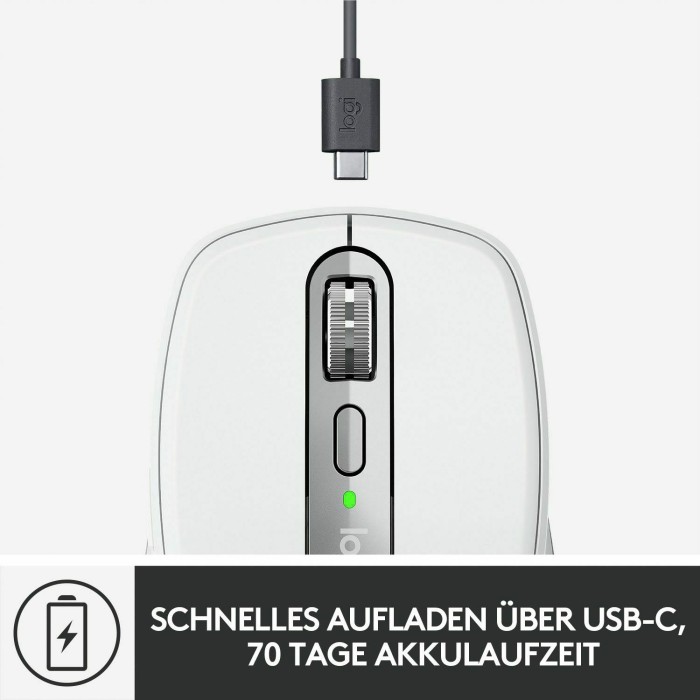 Logitech MX Anywhere 3 for Mac Pale Grey, weiß/grau, Bluetooth