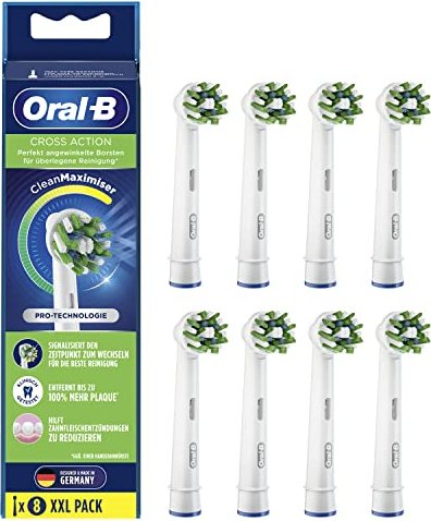 Oral-B CrossAction CleanMaximiser weiß Ersatzbürste, 8 Stück