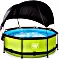 Exit Toys Lime Pool mit Filterpumpe und Sonnensegel 244x76cm (30.35.08.40)