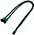 Nanoxia 3-Pin Lüfter Y-Kabel 30cm, sleeved grün (NX3PY30G)