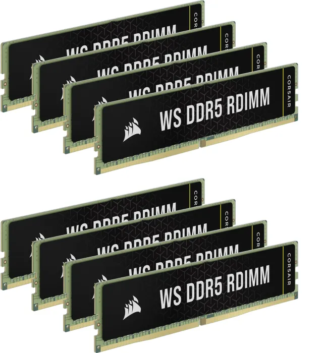 Corsair WS RDIMM Kit 256GB, DDR5-5600, CL40-40-40-77, reg ECC, on-die ECC