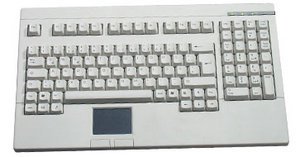 KeySonic ACK-730W Compact keyboard, PS/2, DE