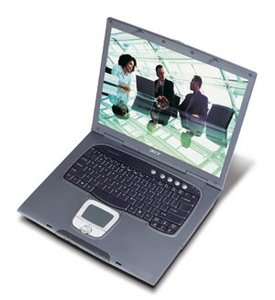 Acer TravelMate 8004LMi, Pentium-M 735, 512MB RAM, 60GB HDD, Mobility Radeon 9700, DE