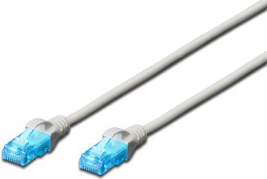 Digitus kabel patch, Cat5e, U/UTP, RJ-45/RJ-45, 5m, szary