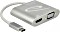 DeLOCK USB-C auf HDMI/VGA Adapter, 0.15m (87705)