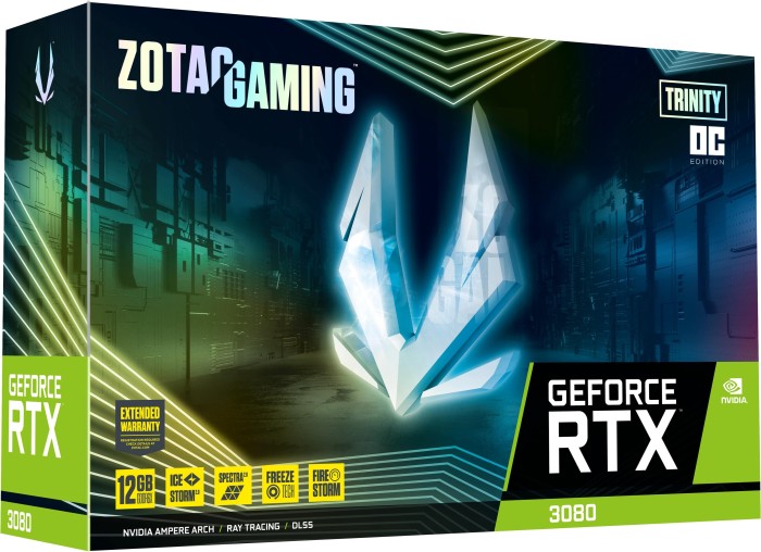 Zotac Gaming GeForce RTX 3080 Trinity OC LHR, 12GB GDDR6X, HDMI, 3x DP