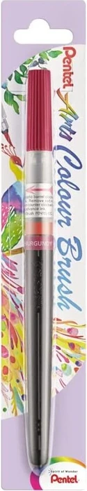 Pinceau Pentel Art Brush Rouge - Pointe Pinceau Souple, Aquarelle, Dessin