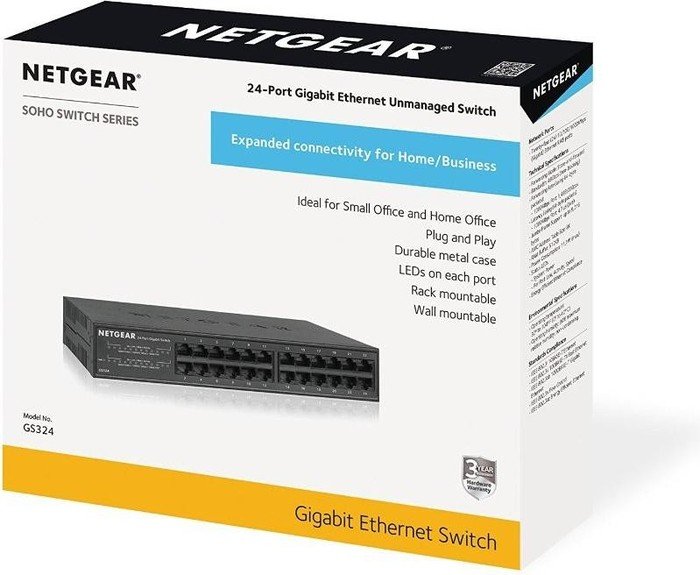 Netgear SOHO GS300 Desktop Gigabit switch, 24x RJ-45