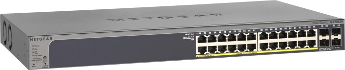 Netgear ProSAFE GS700 Rackmount Gigabit Smart Switch, 24x RJ-45, 4x SFP, 190W PoE+, V2
