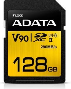 ADATA Premier ONE R290/W260 SDXC 128GB, UHS-II U3, Class 10
