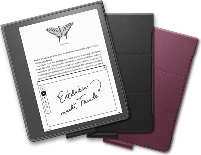 Amazon pokrowiec do Kindle Scribe, gładka skóra, czarny
