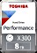 Toshiba X300 Performance 8TB, 512e / 3.5" / SATA 6Gb/s, retail (HDWF180EZSTA)