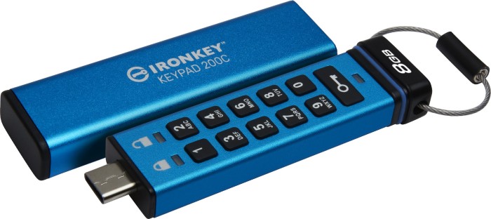 Kingston IronKey Keypad 200 Typ-C Hardware-verschlüsselter USB-Stick FIPS 140-3 Level 3 (ausstehend)