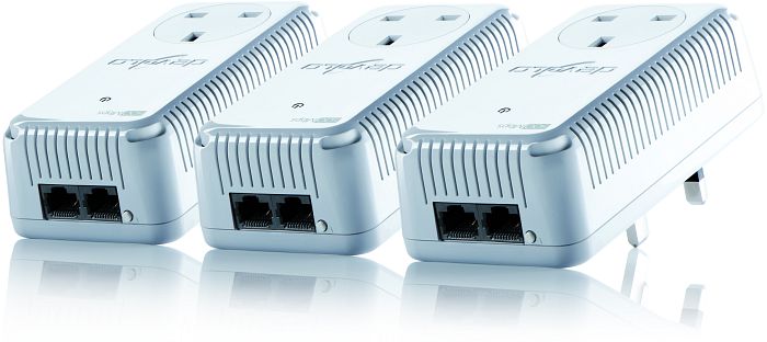 devolo dLAN 500 duo+ Network Kit, HomePlug AV2, 2x RJ-45, 3er-Pack, UK-Version/Typ G