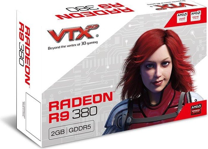 VTX3D Radeon R9 380, 2GB GDDR5, 2x DVI, HDMI, DP