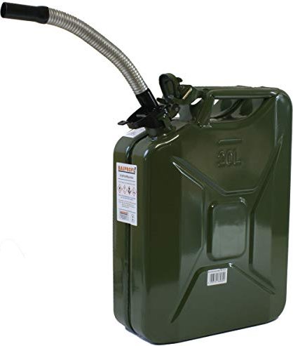20 Liter Stahlblechkanister GGVS mit Sicherungsstift OLIV