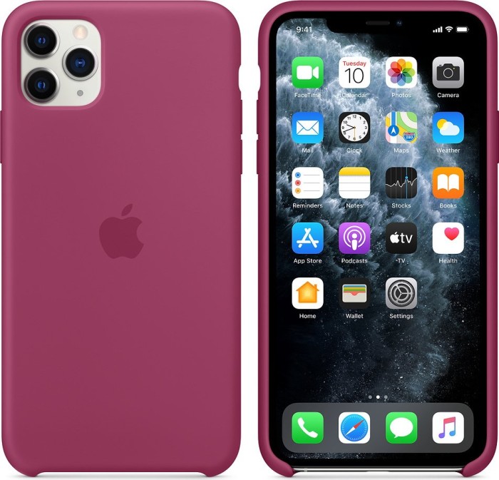 Apple Silikon Case für iPhone 11 Pro Max Granatapfel